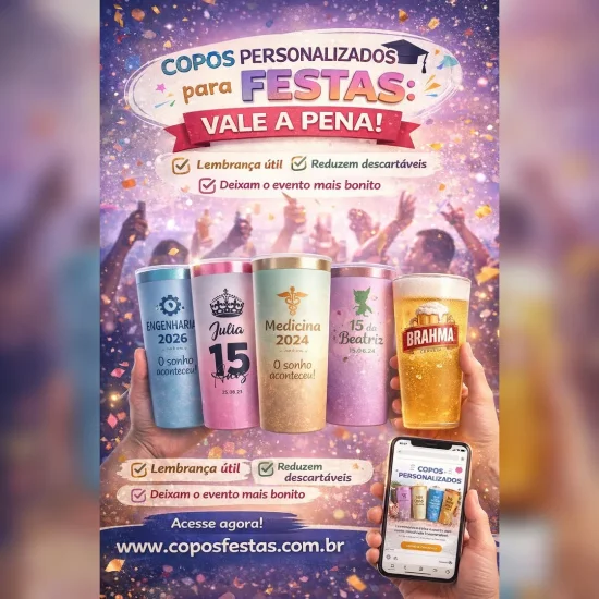 Copos Personalizados para Festas: Vale a pena? Copos Personalizados para Festas: Vale a pena?