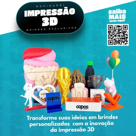 Impress&atilde;o 3D para Brindes Personalizados