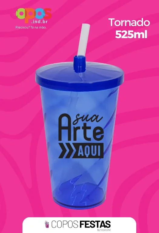 Copo com Canudo 525ml Copo com Canudo 525ml